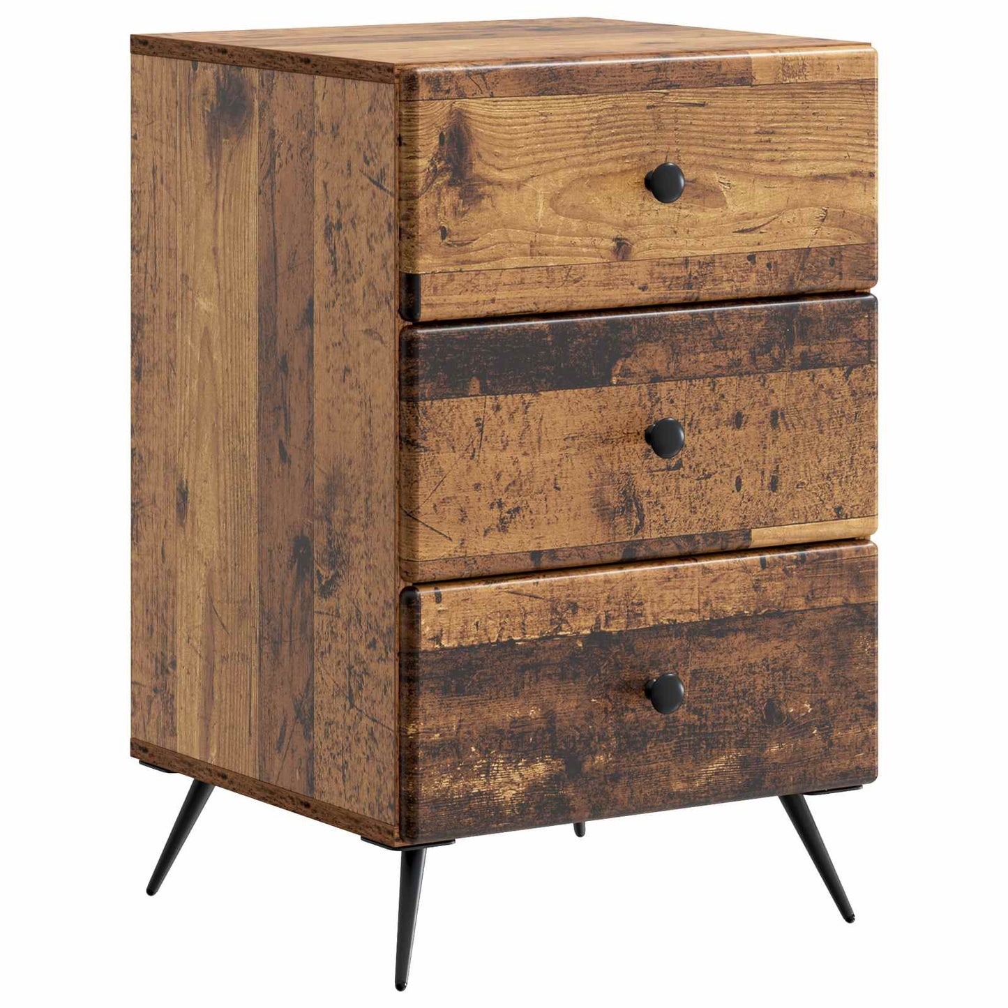 Nachtkastje met lade Oud hout 43 x 41 x 66,5 cm Bewerkt hout