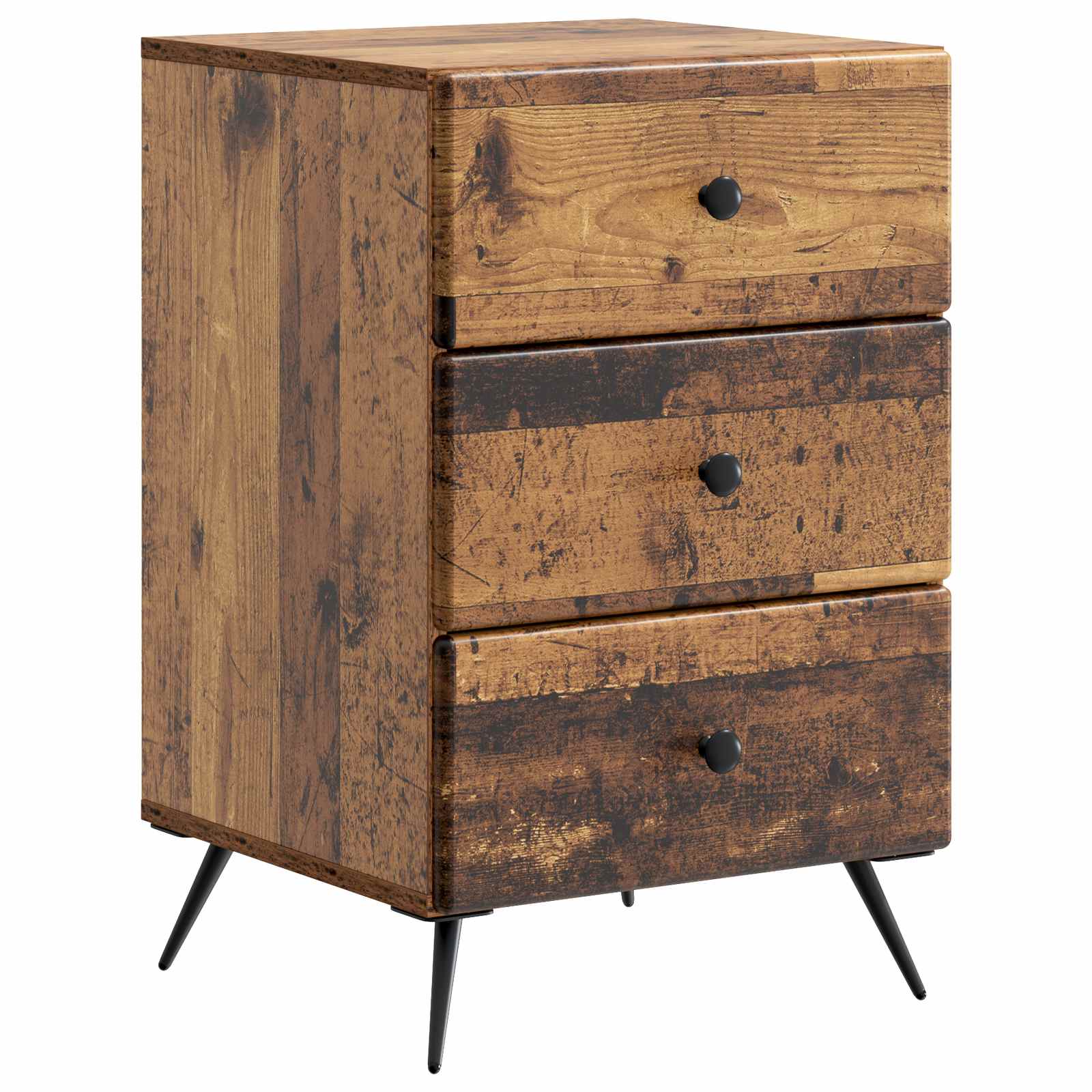 Nachtkastje met lade Oud hout 43 x 41 x 66,5 cm Bewerkt hout