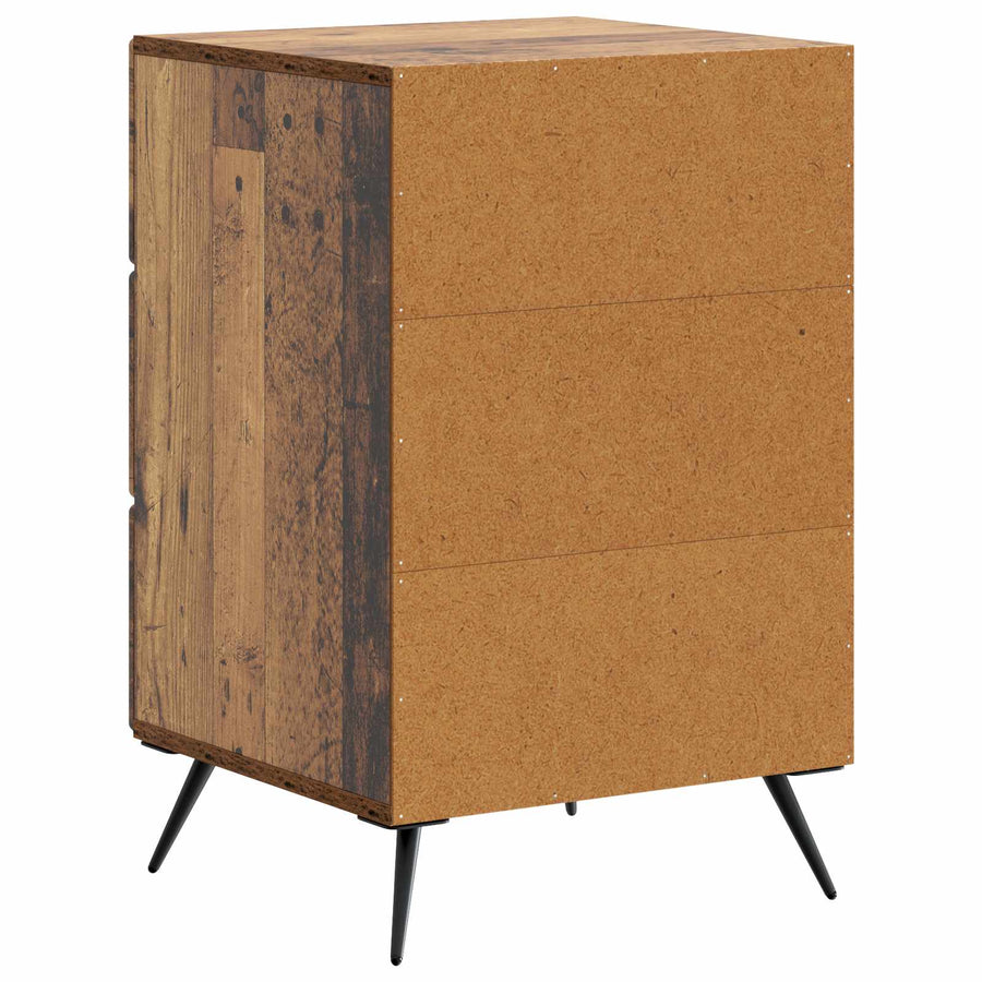 Nachtkastje met lade Oud hout 43 x 41 x 66,5 cm Bewerkt hout