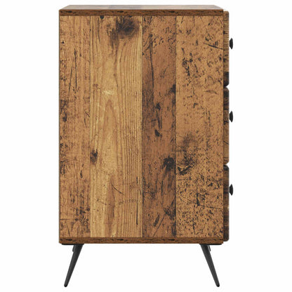 Nachtkastje met lade Oud hout 43 x 41 x 66,5 cm Bewerkt hout