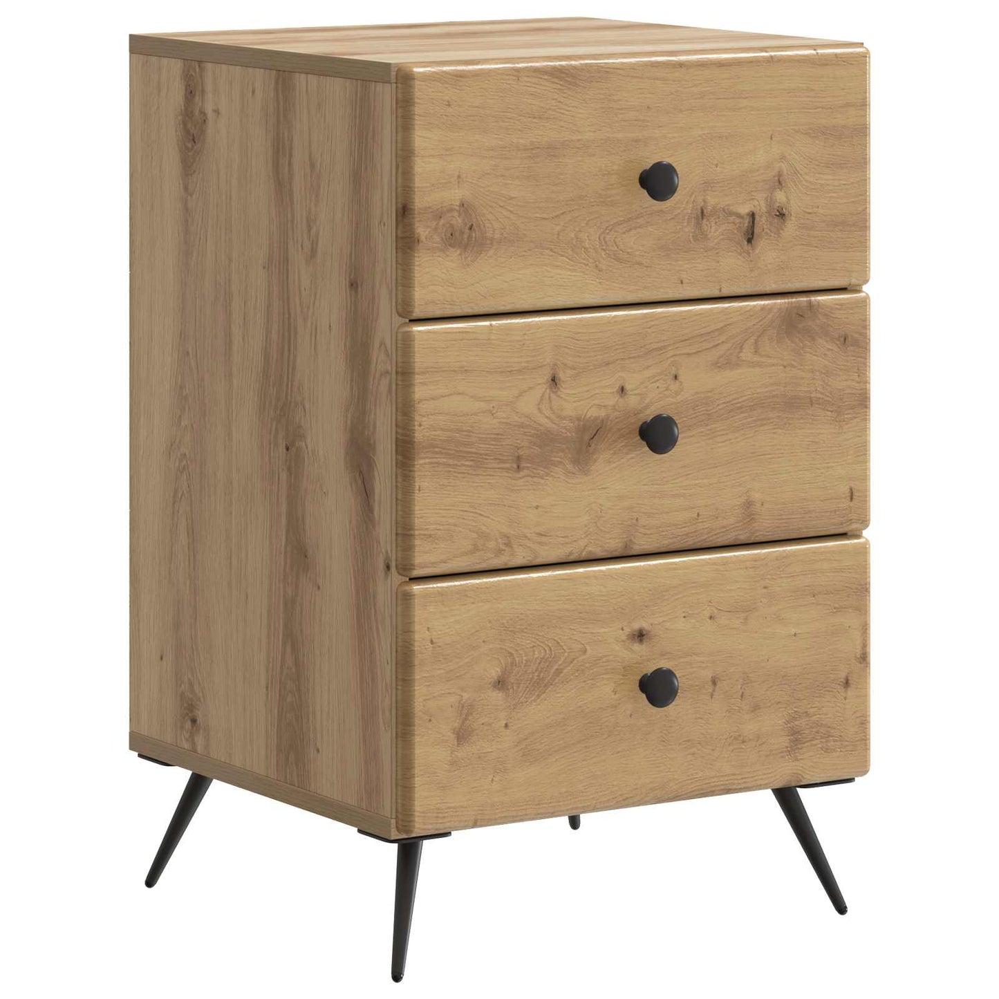 Nachtkastje Artisanaal eiken 43 x 41 x 66,5 cm Bewerkt hout