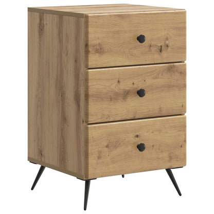 Nachtkastje Artisanaal eiken 43 x 41 x 66,5 cm Bewerkt hout