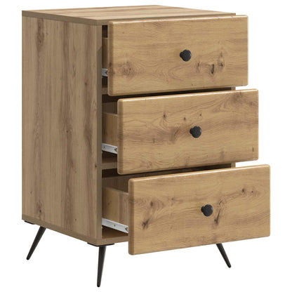 Nachtkastje Artisanaal eiken 43 x 41 x 66,5 cm Bewerkt hout