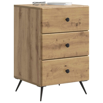 Nachtkastje Artisanaal eiken 43 x 41 x 66,5 cm Bewerkt hout