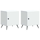Nightstand 2 pcs White 43 x 34.5 x 50 cm Engineered wood