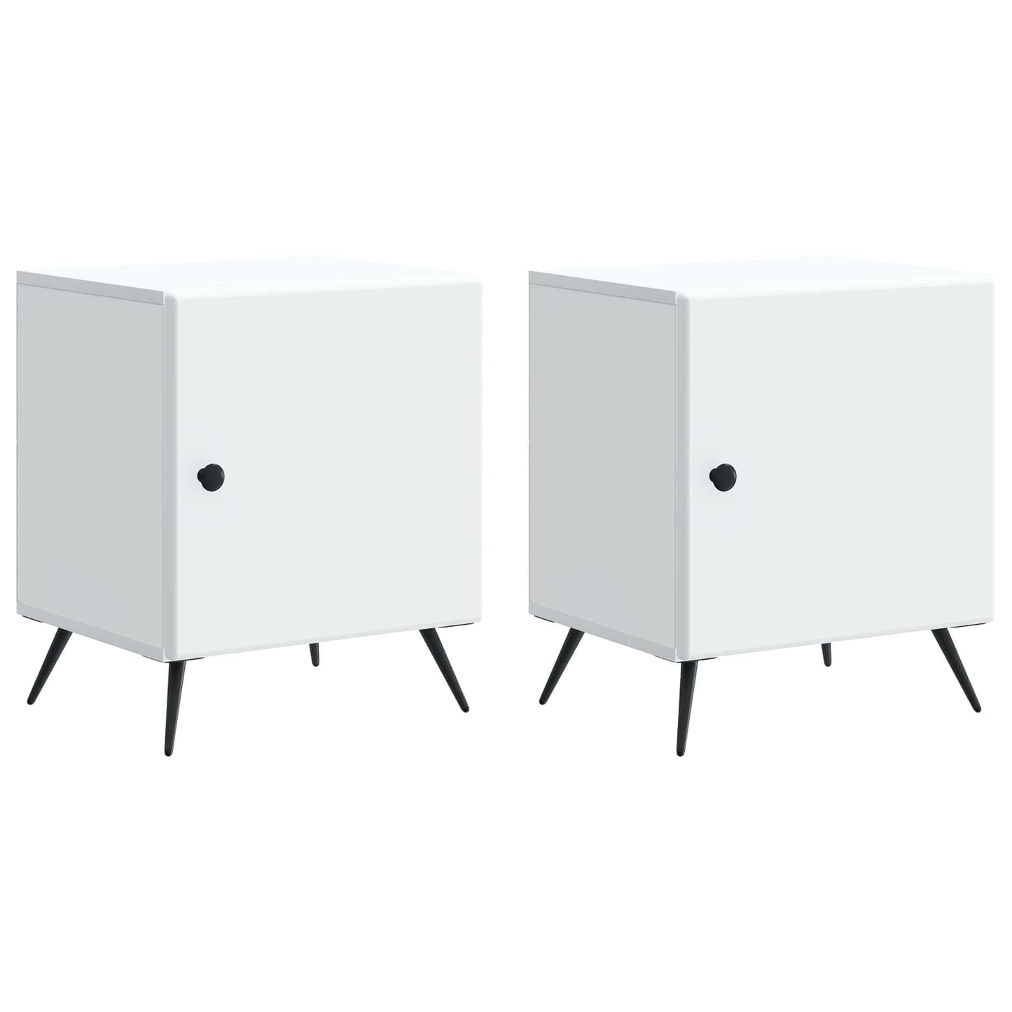 Nachtkastje 2 pcs Wit 43 x 34,5 x 50 cm Bewerkt hout
