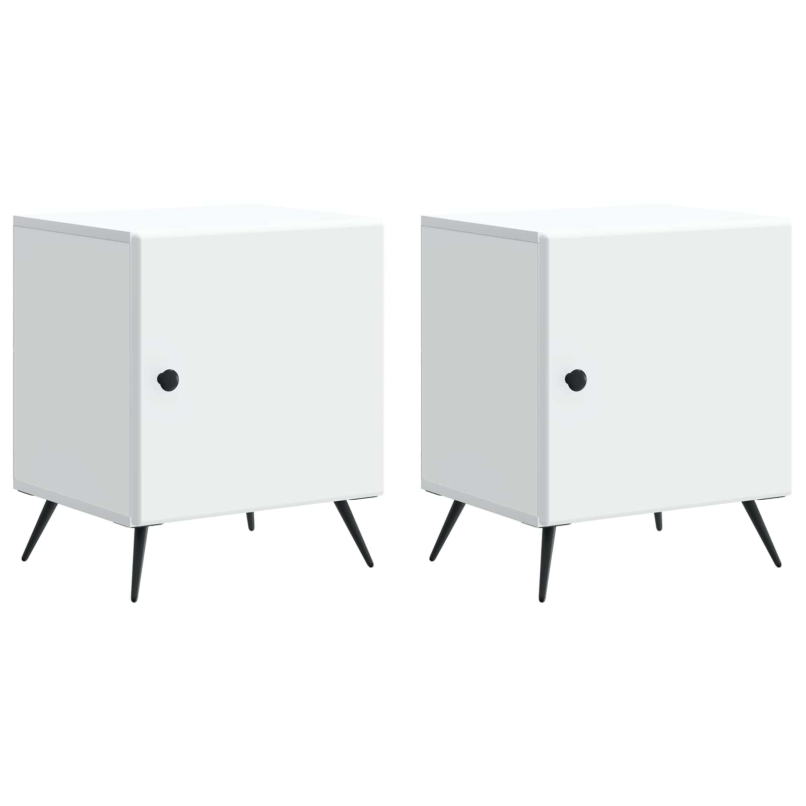 Nachtkastje 2 pcs Wit 43 x 34,5 x 50 cm Bewerkt hout