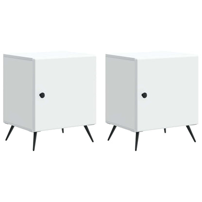 Nachtkastje 2 pcs Wit 43 x 34,5 x 50 cm Bewerkt hout