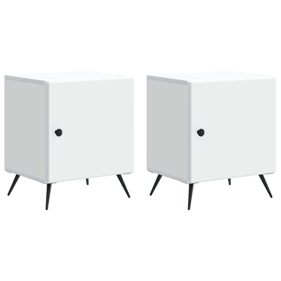 Nachtkastje 2 pcs Wit 43 x 34,5 x 50 cm Bewerkt hout