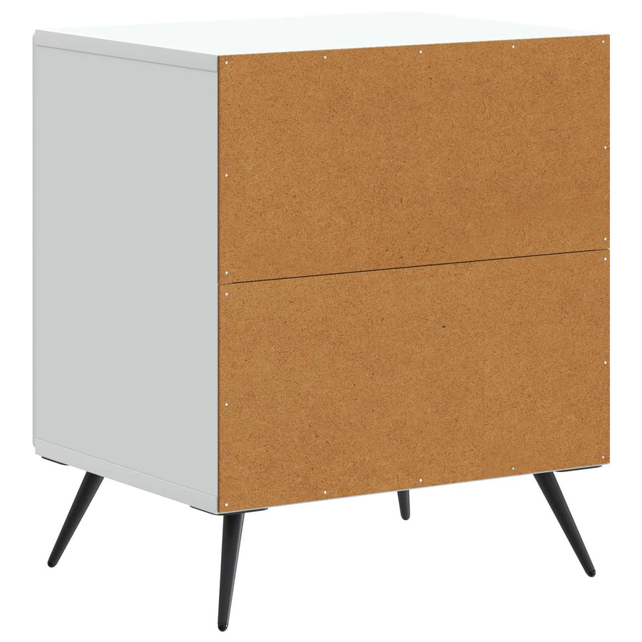 Nachtkastje 2 pcs Wit 43 x 34,5 x 50 cm Bewerkt hout