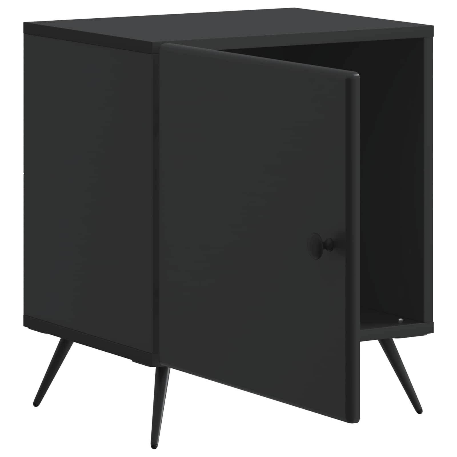 Nachtkastje 2 pcs Zwart 43 x 34,5 x 50 cm Bewerkt hout