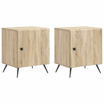 Nachtkastje 2 pcs Sonoma Eiken 43 x 34,5 x 50 cm Bewerkt hout