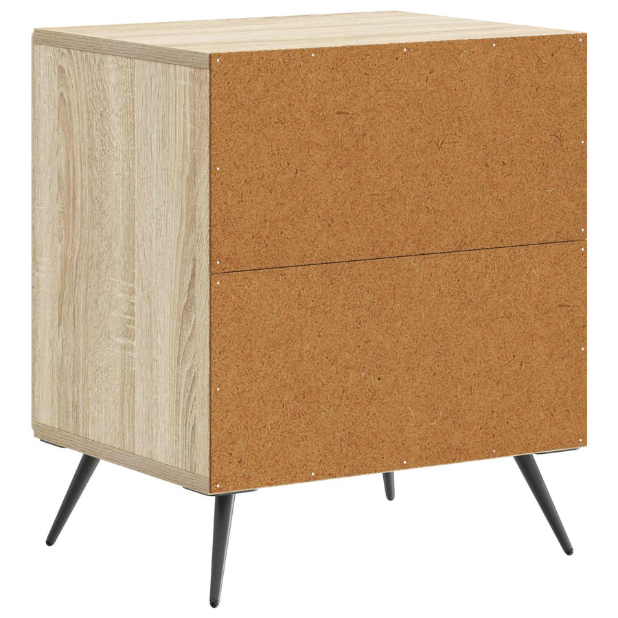 Nachtkastje 2 pcs Sonoma Eiken 43 x 34,5 x 50 cm Bewerkt hout