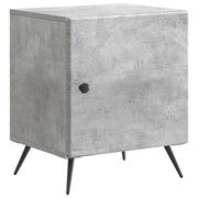 Nachtkastje betongrijs 43x34,5x50 cm bewerkt hout