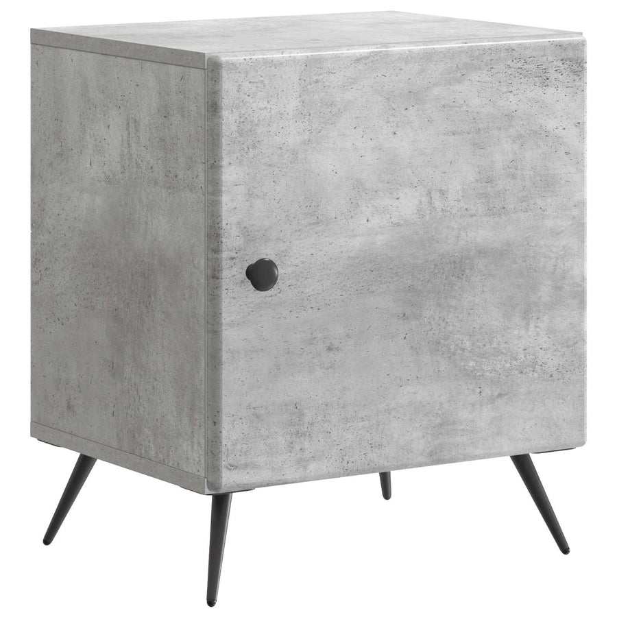 Nachtkastje Betongrijs 43 x 34,5 x 50 cm Bewerkt hout