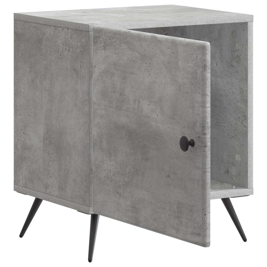 Nachtkastje Betongrijs 43 x 34,5 x 50 cm Bewerkt hout
