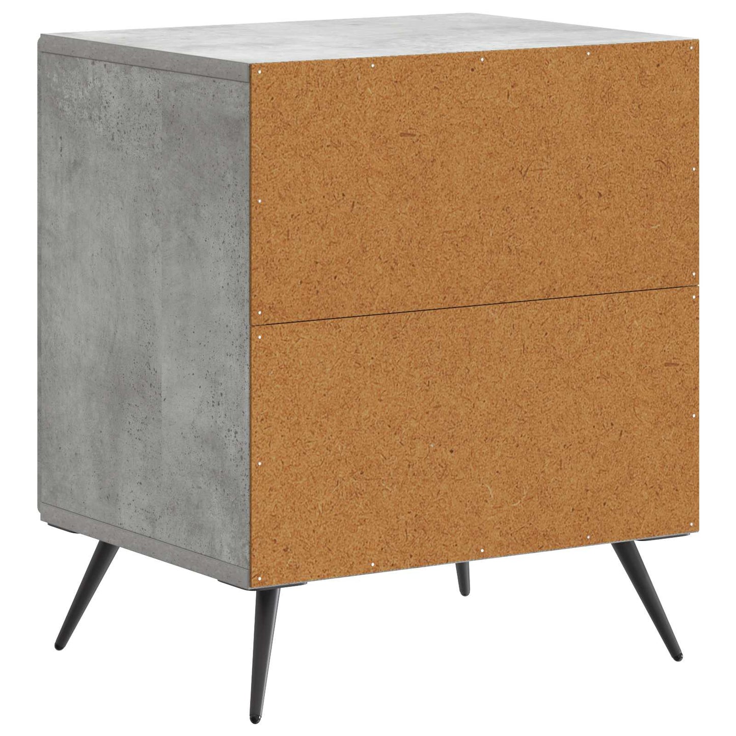 Nachtkastje Betongrijs 43 x 34,5 x 50 cm Bewerkt hout