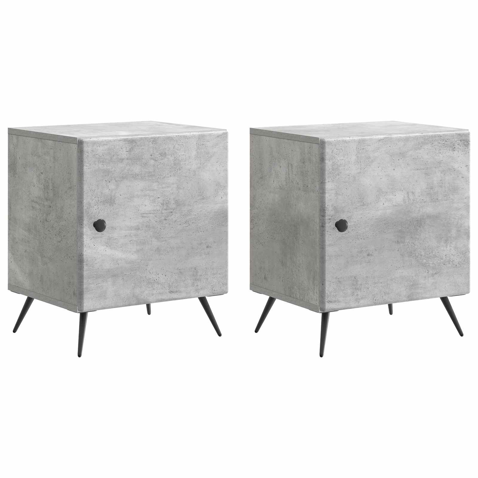 Nachtkastje 2 pcs Betongrijs 43 x 34,5 x 50 cm Bewerkt hout