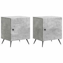 Nachtkastje 2 pcs Betongrijs 43 x 34,5 x 50 cm Bewerkt hout