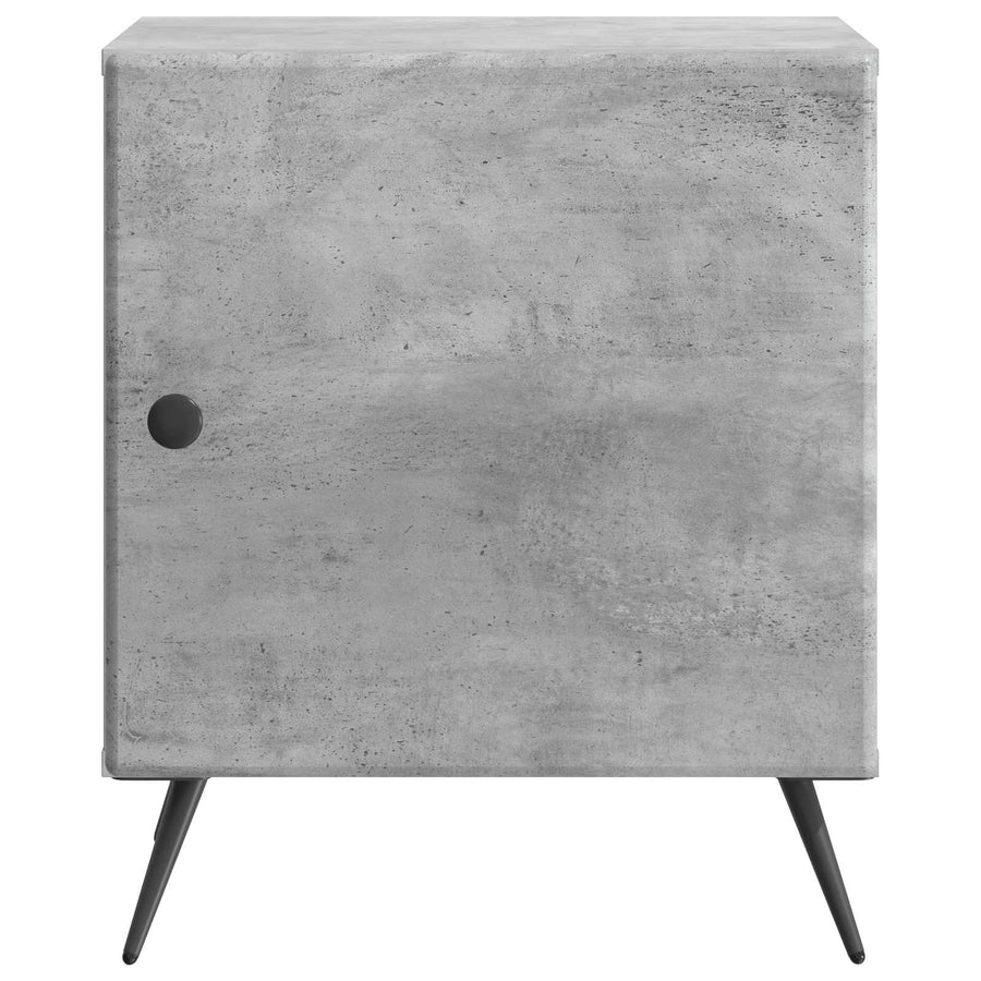 Nachtkastje 2 pcs Betongrijs 43 x 34,5 x 50 cm Bewerkt hout