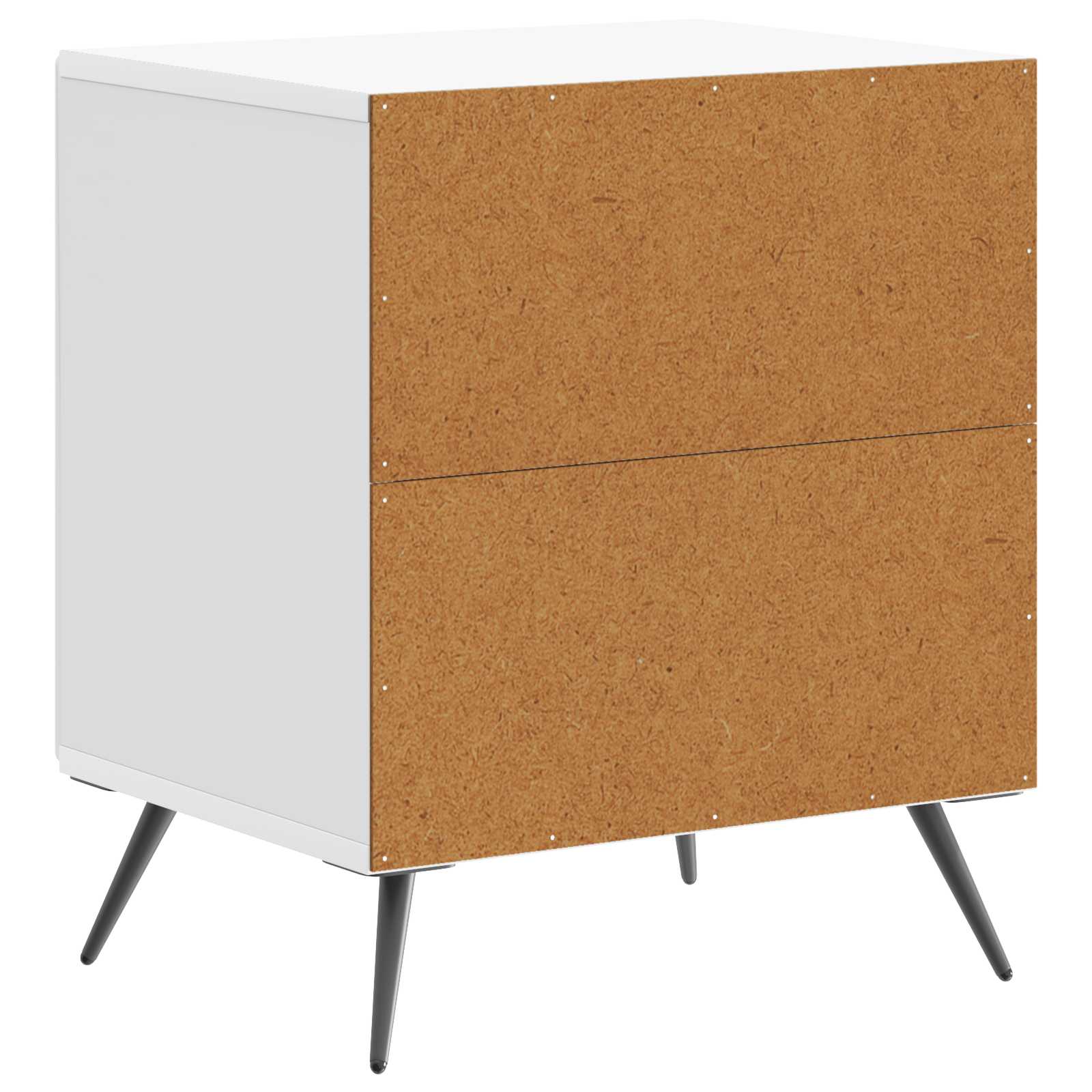 Nachtkastje Hoogglans Wit 43 x 34,5 x 50 cm Bewerkt hout