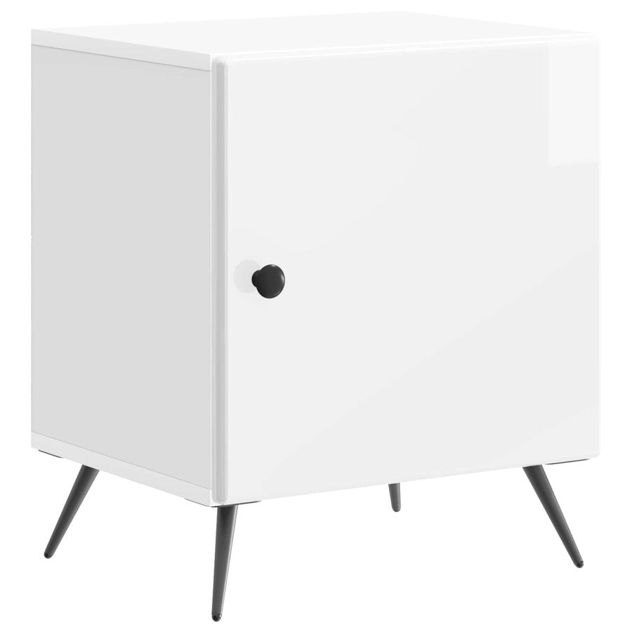 Nachtkastje 2 pcs Hoogglans Wit 43 x 34,5 x 50 cm Bewerkt hout