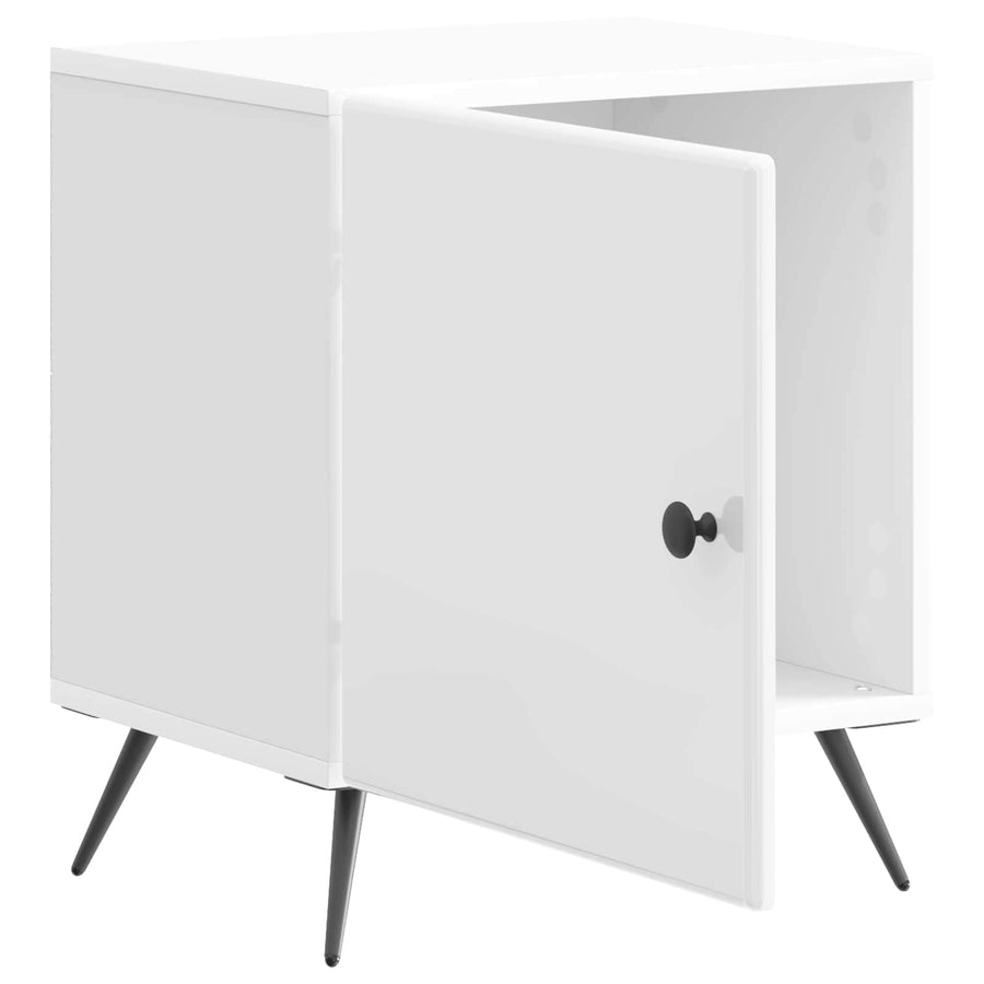 Nachtkastje 2 pcs Hoogglans Wit 43 x 34,5 x 50 cm Bewerkt hout
