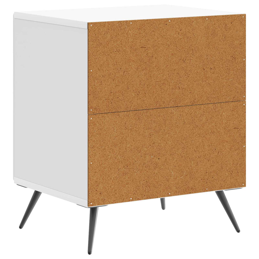 Nachtkastje 2 pcs Hoogglans Wit 43 x 34,5 x 50 cm Bewerkt hout
