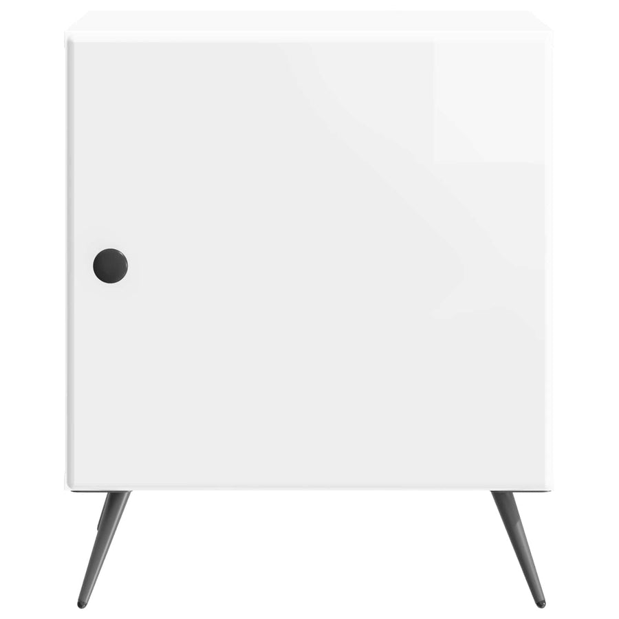 Nachtkastje 2 pcs Hoogglans Wit 43 x 34,5 x 50 cm Bewerkt hout