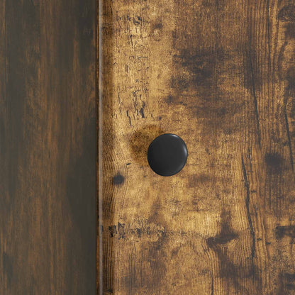 Nachtkastje 2 pcs Gerookt eiken 43 x 34,5 x 50 cm Bewerkt hout