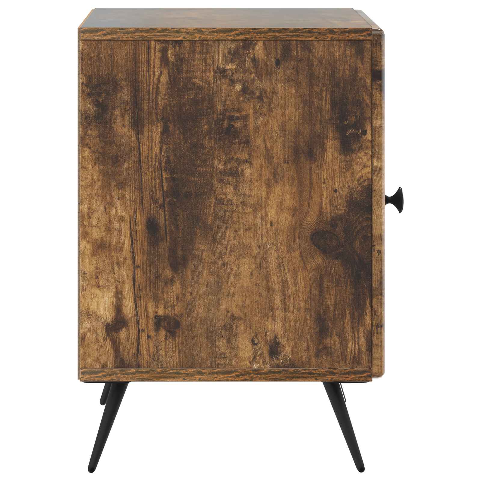 Nachtkastje 2 pcs Gerookt eiken 43 x 34,5 x 50 cm Bewerkt hout
