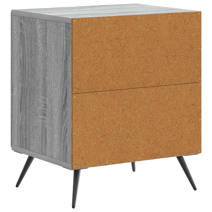 Nachtkastje 2 pcs Grijs sonoma 43 x 34,5 x 50 cm Bewerkt hout