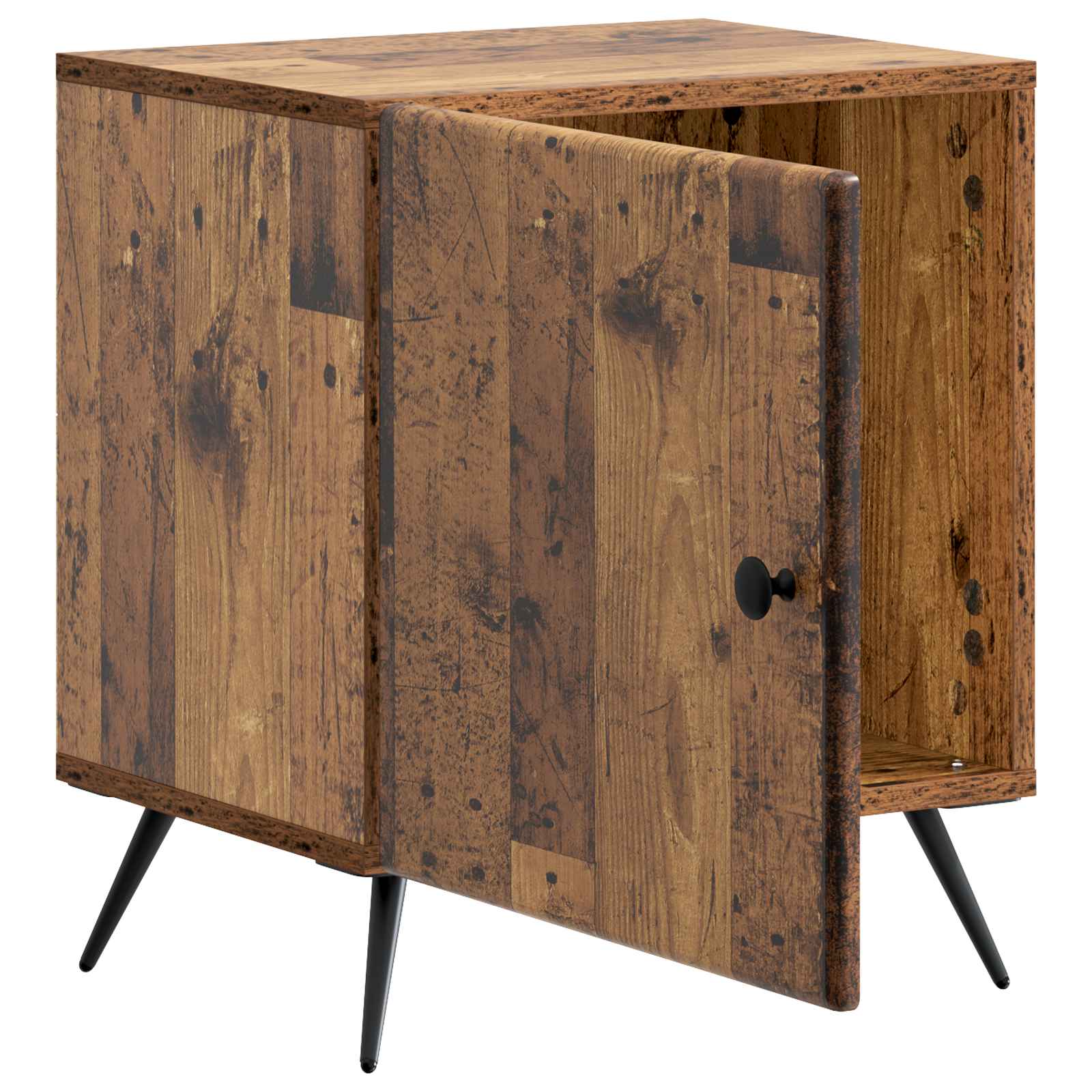 Nachtkastje Oud hout 43 x 34,5 x 50 cm Bewerkt hout
