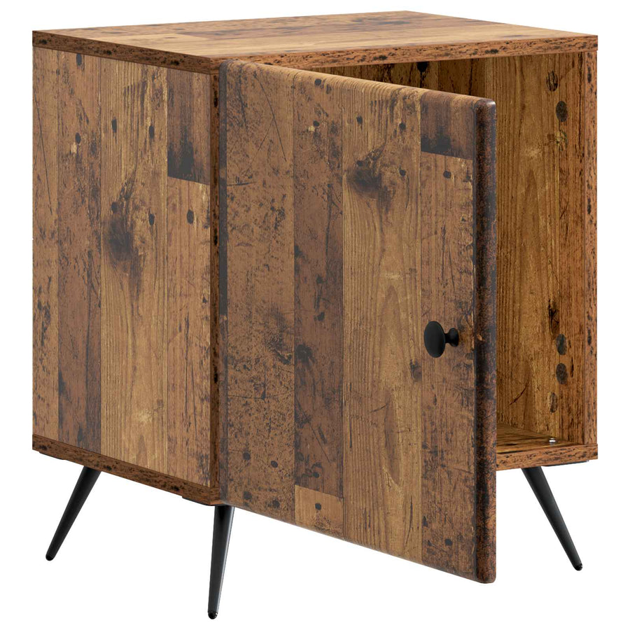 Nachtkastje Oud hout 43 x 34,5 x 50 cm Bewerkt hout