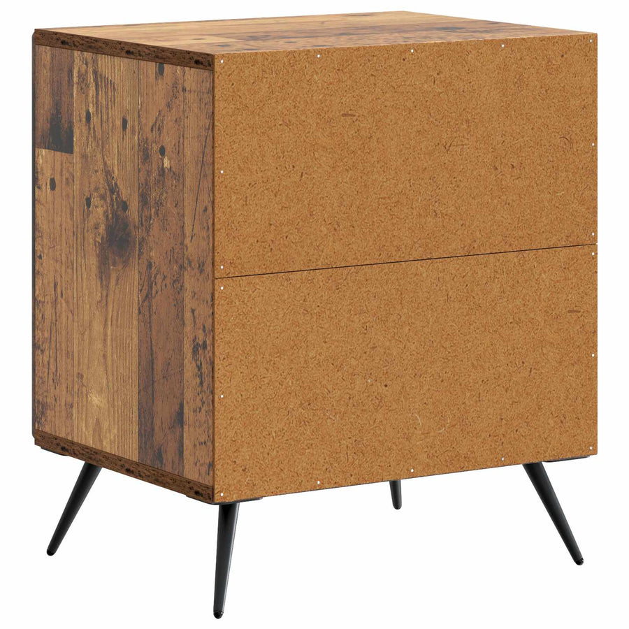 Nachtkastje Oud hout 43 x 34,5 x 50 cm Bewerkt hout
