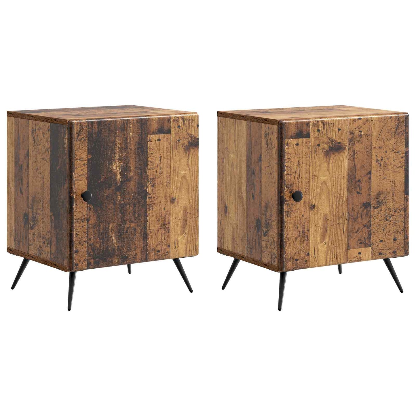 Nachtkastje 2 pcs Oud hout 43 x 34,5 x 50 cm Bewerkt hout