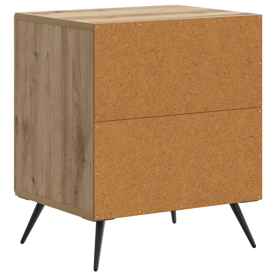 Nachtkastje Artisanaal eiken 43 x 34,5 x 50 cm Bewerkt hout
