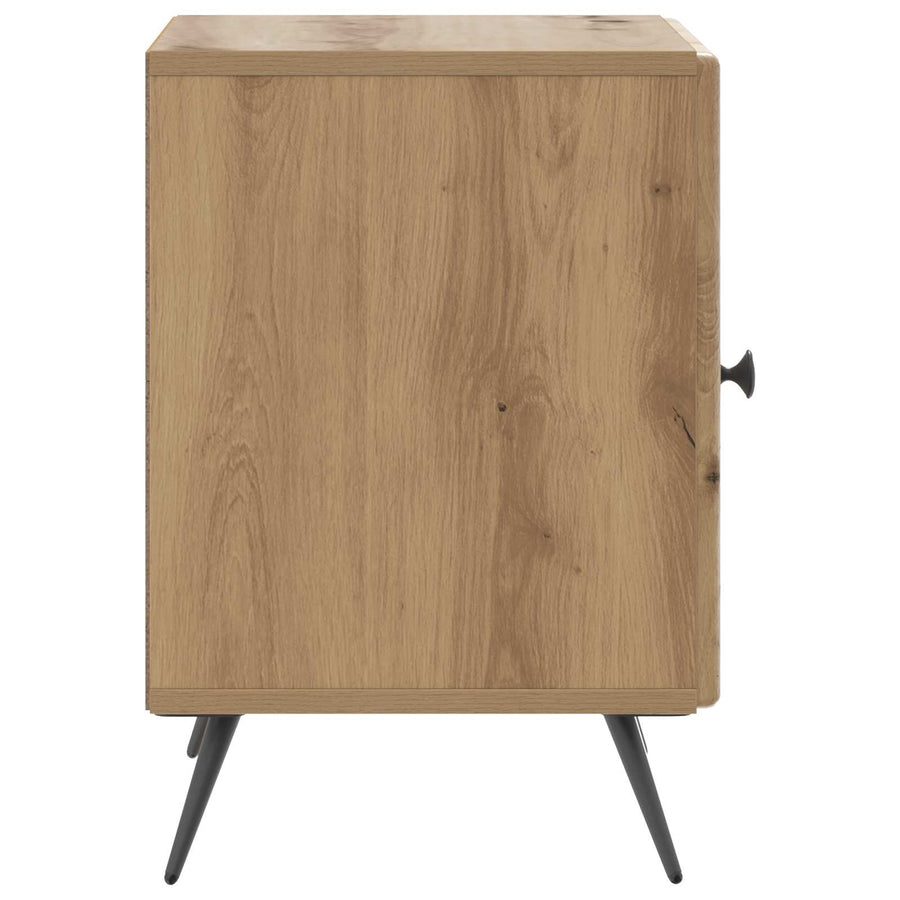 Nachtkastje Artisanaal eiken 43 x 34,5 x 50 cm Bewerkt hout