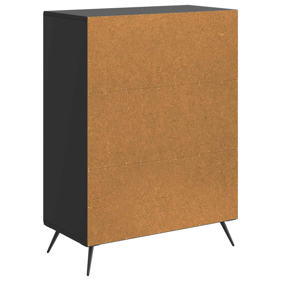 Dressoir Zwart 66 x 34,5 x 90 cm Bewerkt hout
