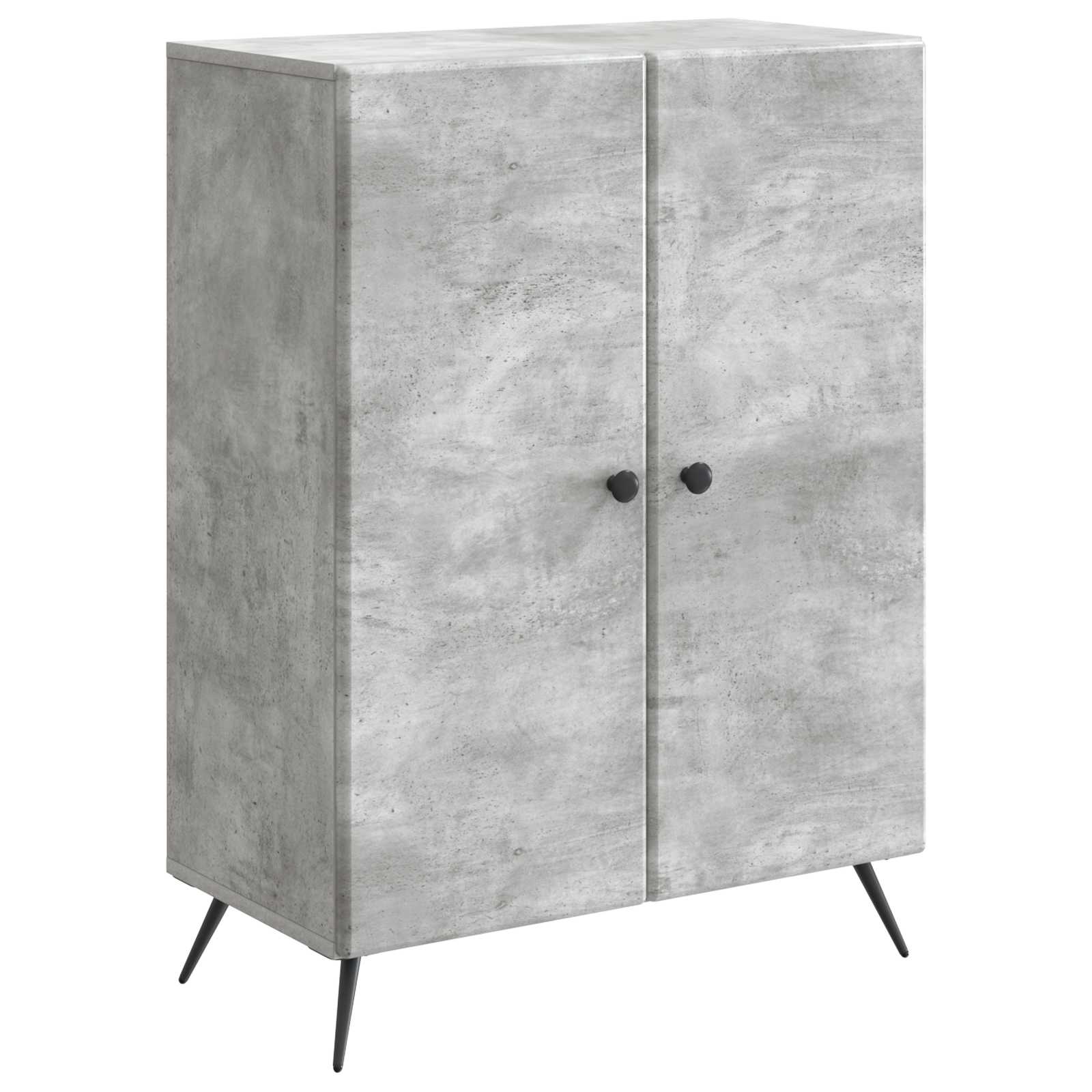 Dressoir Betongrijs 66 x 34,5 x 90 cm Bewerkt hout