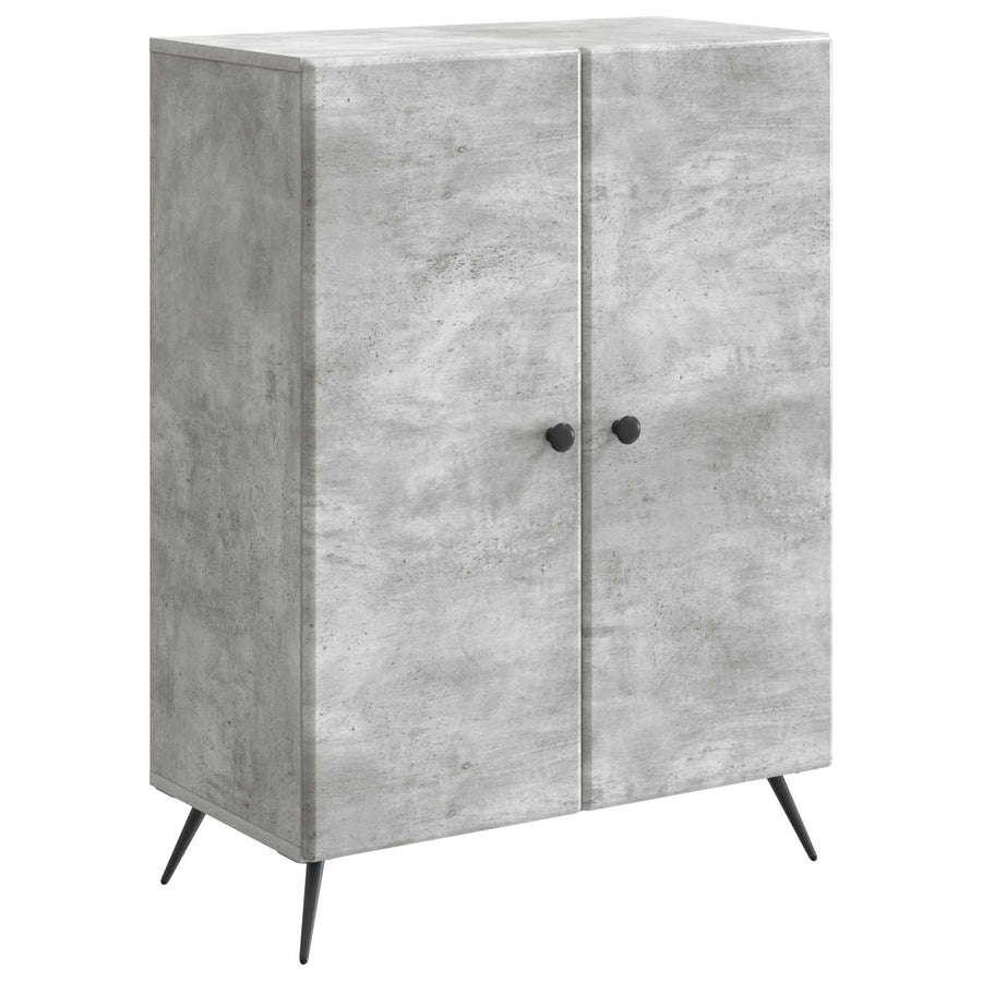 Dressoir Betongrijs 66 x 34,5 x 90 cm Bewerkt hout