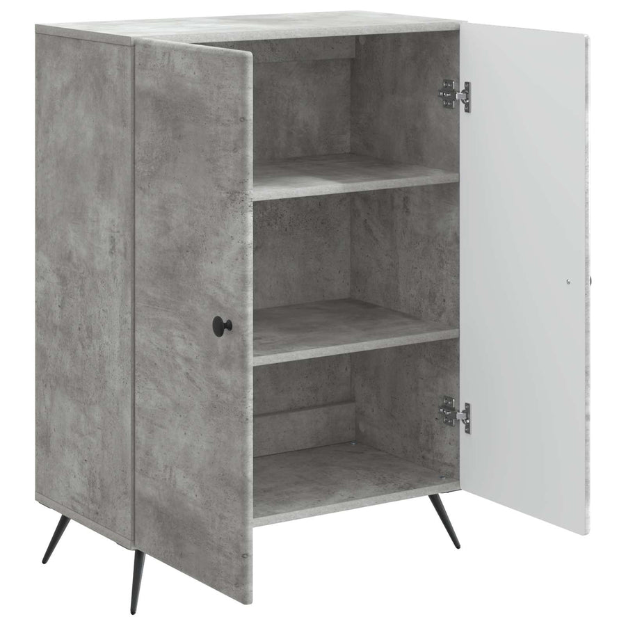 Dressoir Betongrijs 66 x 34,5 x 90 cm Bewerkt hout