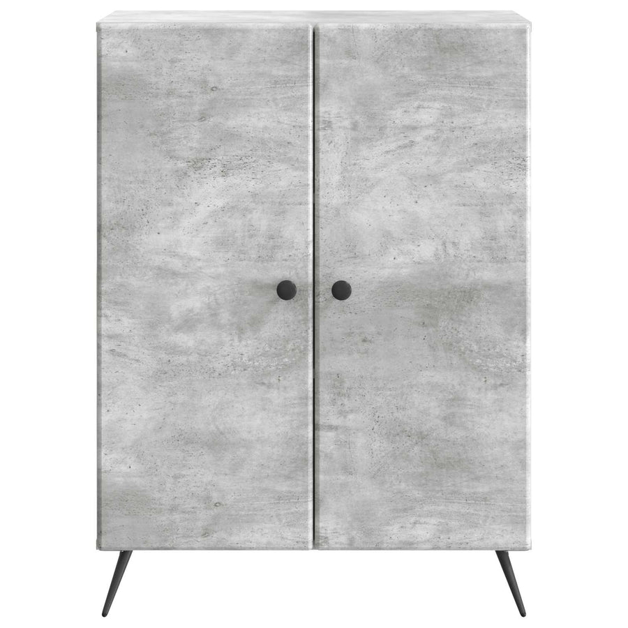 Dressoir Betongrijs 66 x 34,5 x 90 cm Bewerkt hout