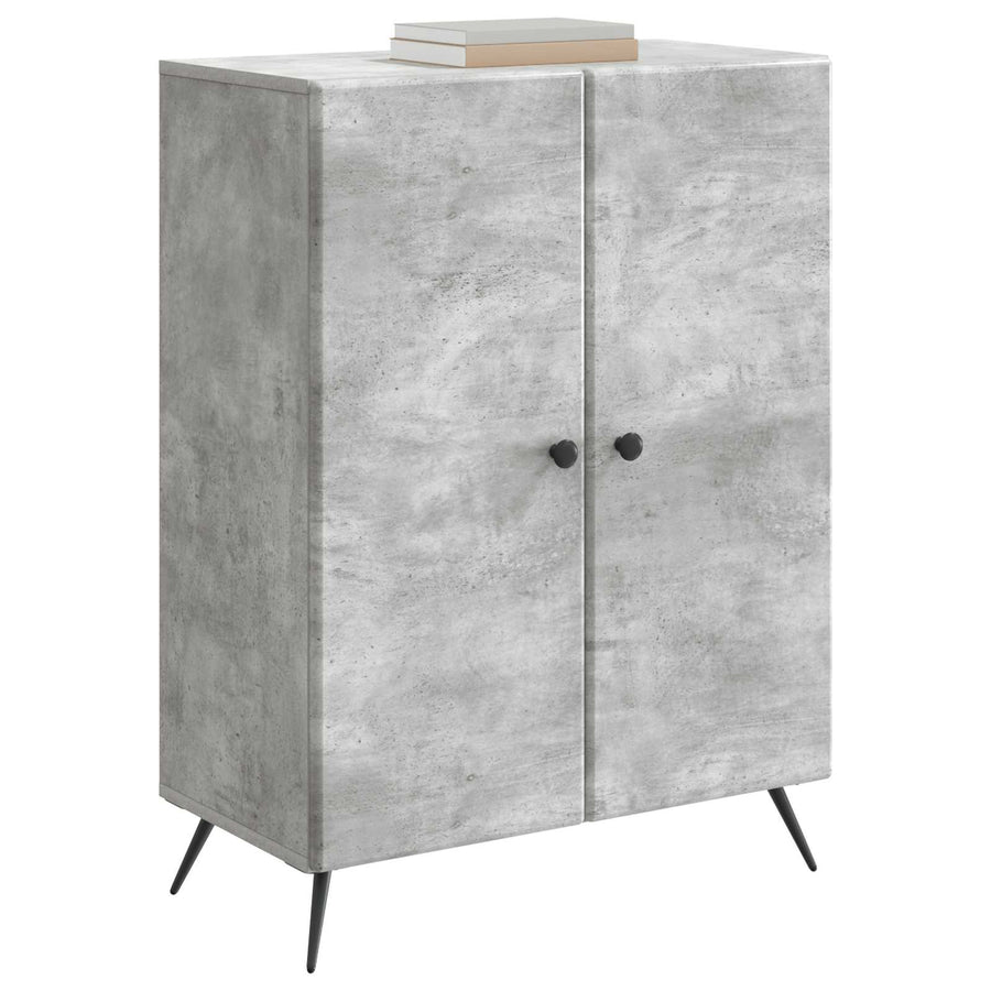 Dressoir Betongrijs 66 x 34,5 x 90 cm Bewerkt hout