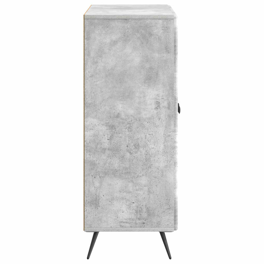 Dressoir Betongrijs 66 x 34,5 x 90 cm Bewerkt hout
