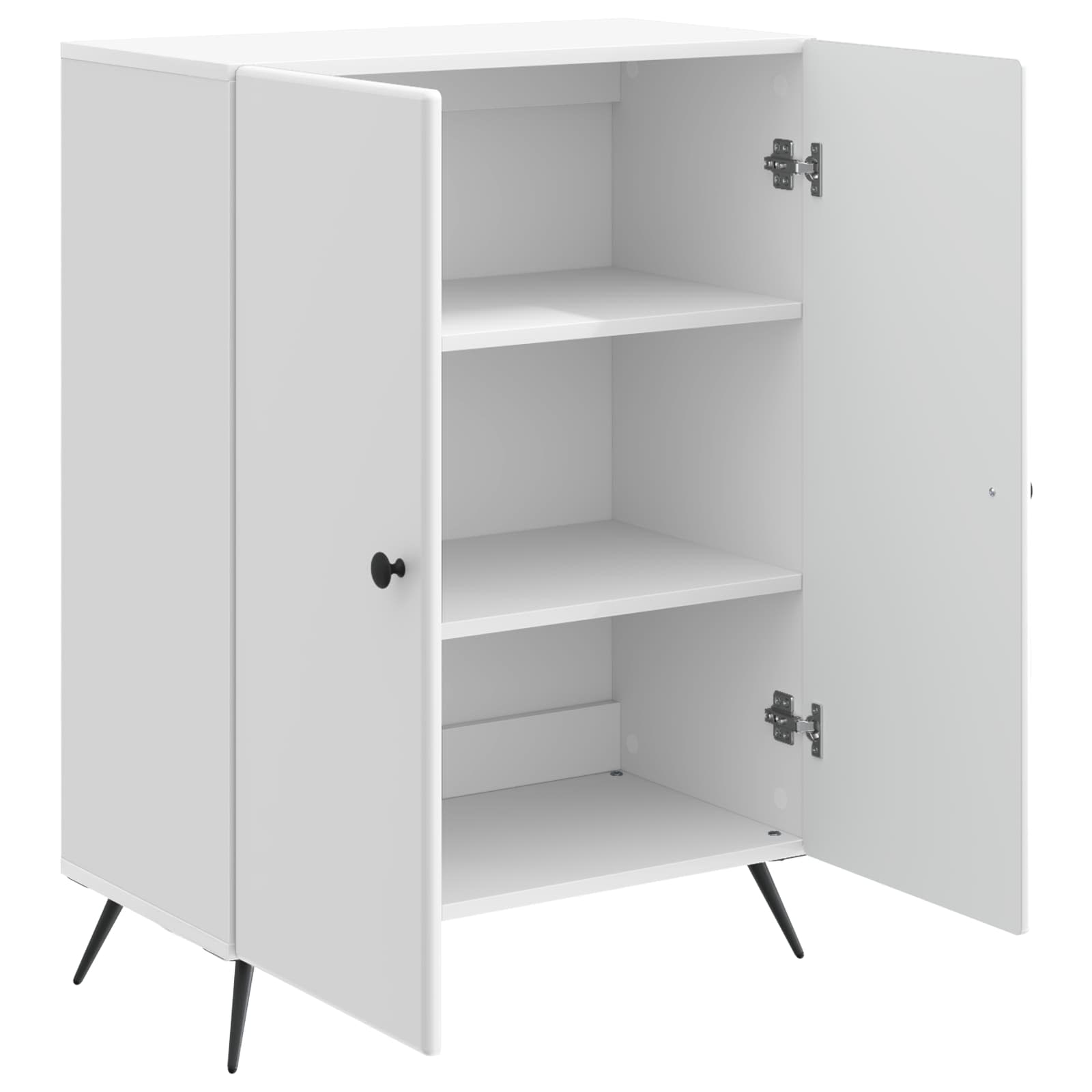 Dressoir Hoogglans Wit 66 x 34,5 x 90 cm Bewerkt hout