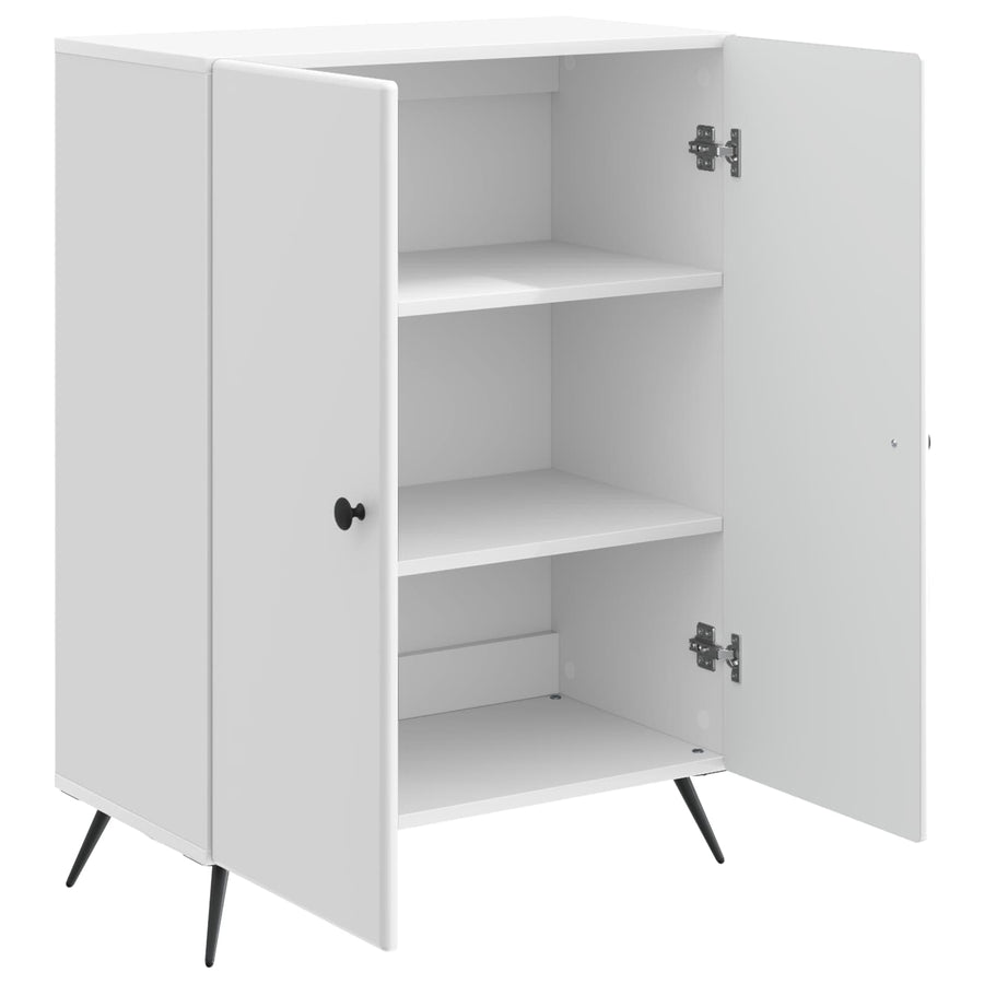 Dressoir Hoogglans Wit 66 x 34,5 x 90 cm Bewerkt hout