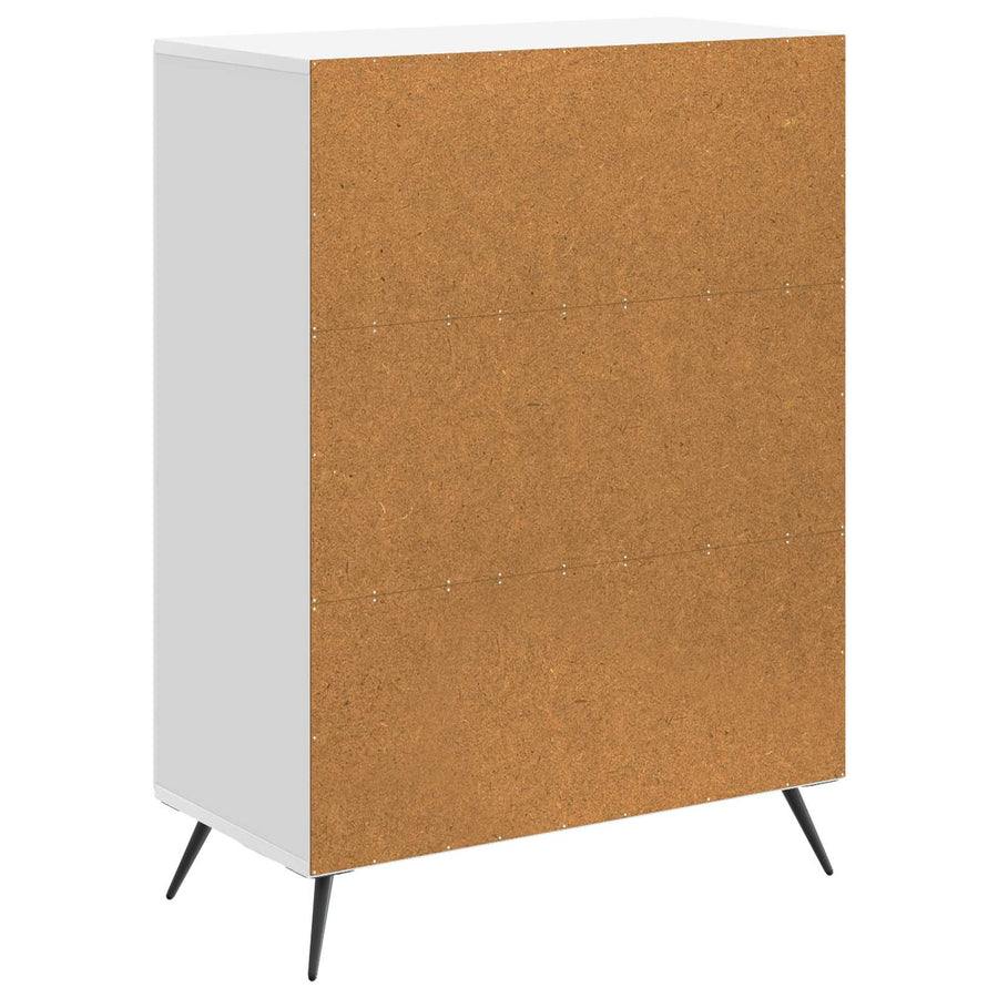 Dressoir Hoogglans Wit 66 x 34,5 x 90 cm Bewerkt hout