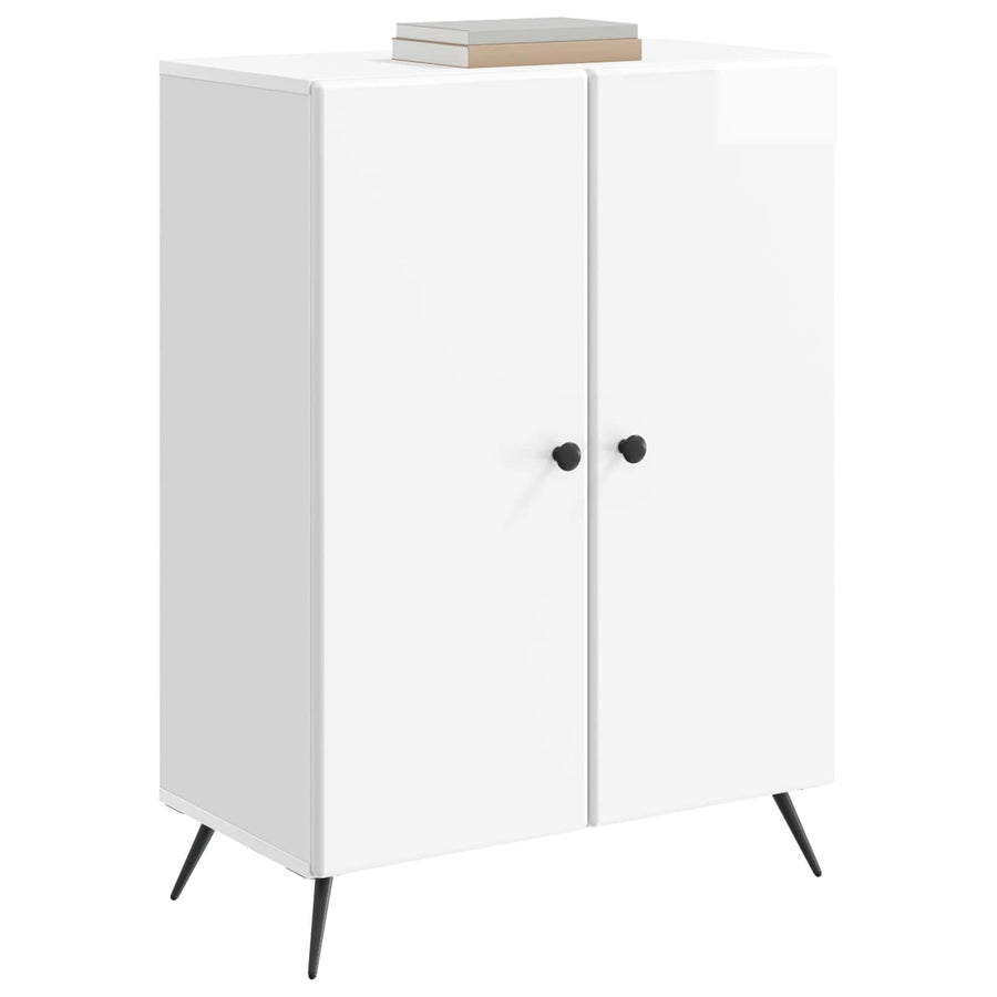 Dressoir Hoogglans Wit 66 x 34,5 x 90 cm Bewerkt hout