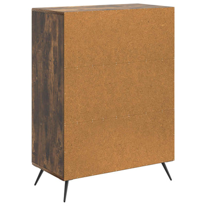 Dressoir Gerookt eiken 66 x 34,5 x 90 cm Bewerkt hout